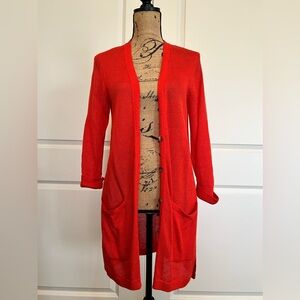 Liked an airy cardigan with buttons